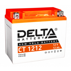 Аккумулятор DELTA CT 1212 AGM 12 (мото) YTX14-BS